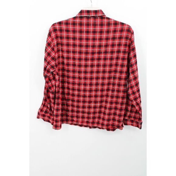LAND'S END PAJAMAS RED PLAID TOP LARGE 42-44 PANTS L 36-38 - Picture 9 of 11